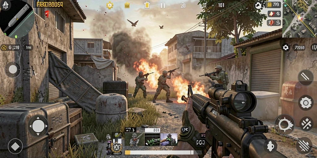 Screenshot utama <strong>2757</strong> menunjukkan aksi pertempuran FPS yang mendebarkan.