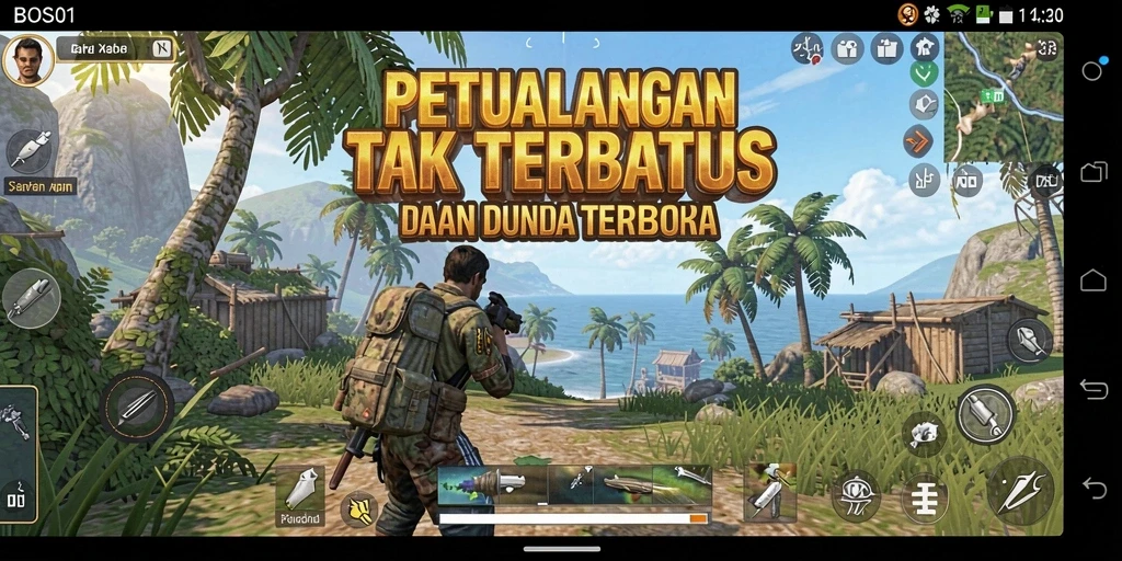 Tampilan gameplay menakjubkan dalam dunia terbuka yang luas.