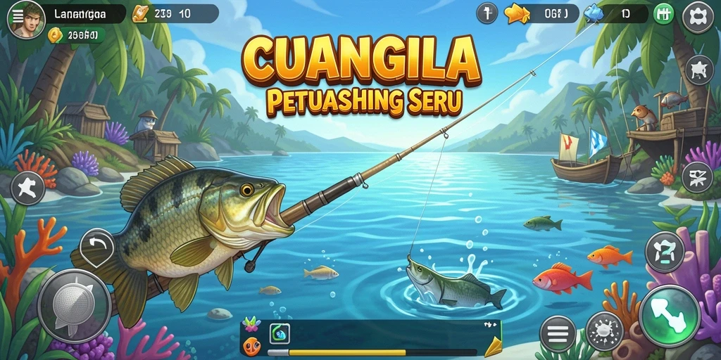 Tampilan gameplay memancing yang mendebarkan di CUANGILA.