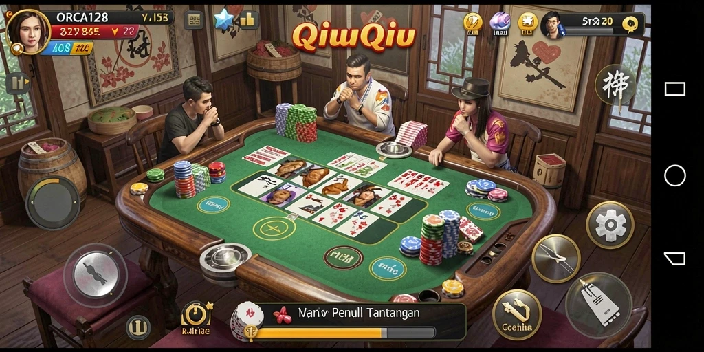 Tampilan gameplay QiuQiu yang menarik di ORCA128.