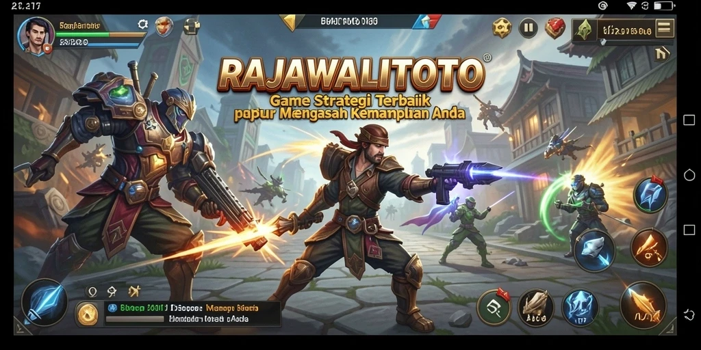 Tampilan gameplay mendebarkan dari RAJAWALITOTO saat pertempuran berlangsung.