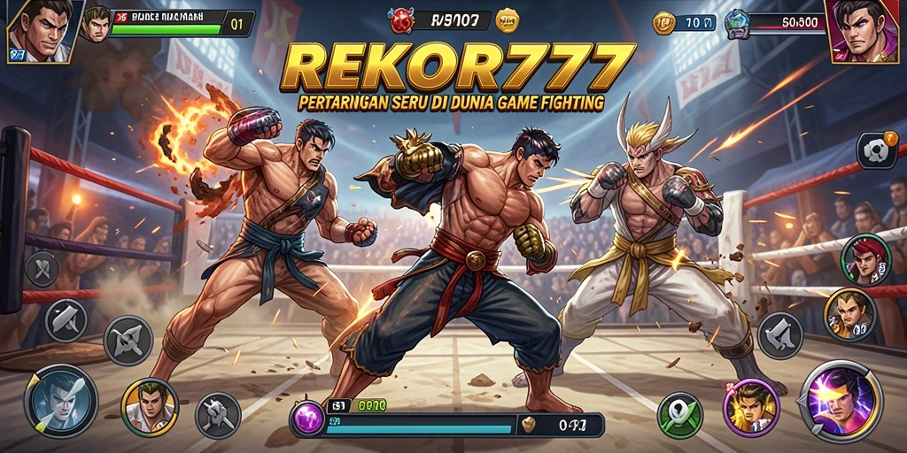 Screenshot gameplay REKOR777 menampilkan aksi pertarungan yang intens.