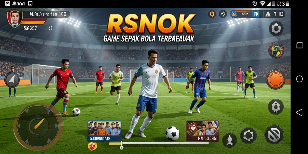 Tampilan gameplay menarik dari game sepak bola RSNOK.